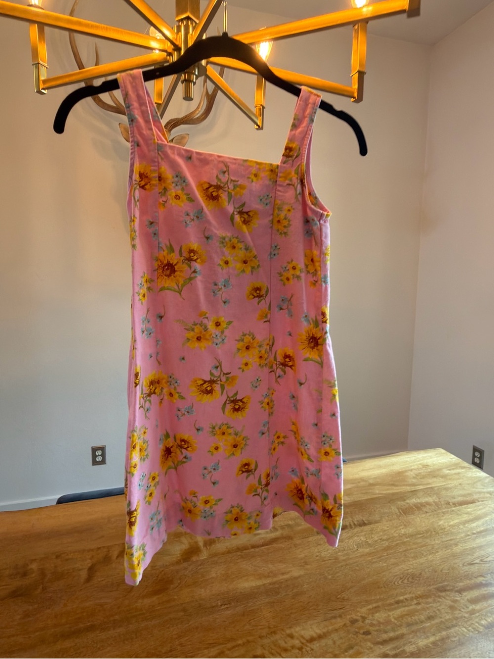 Old Navy Pink Floral Sundress with Yellow Flower Print